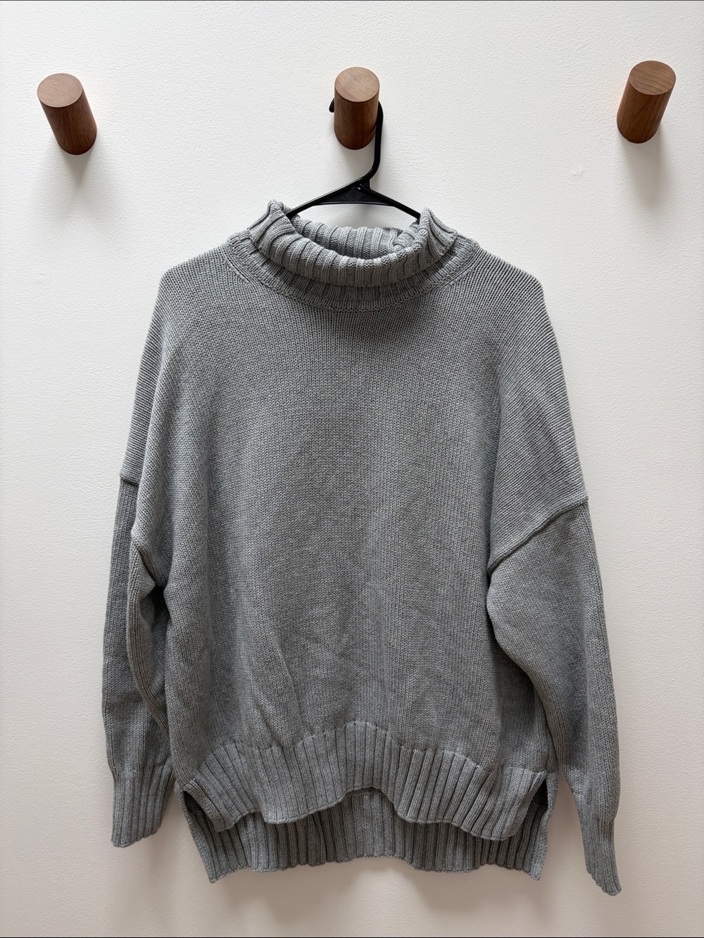 Stoic Gray Turtleneck Women's Sweater